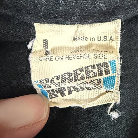 VTG 90s Bob Marley Lions Graphic T-Shirt Tuff Gong Back Black Screen Stars USA L - Picture 3 of 13